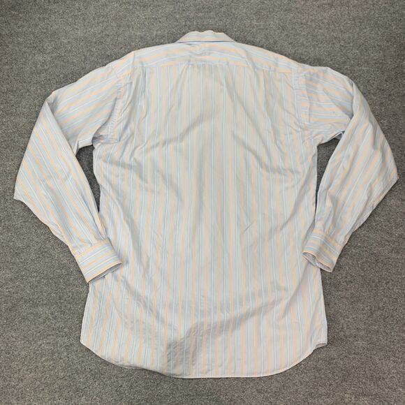 IKE Behar Dress Shirt Mens 16 Breeze Multi Textured Stripe Long Sleeve Button Up - Picture 8 of 12